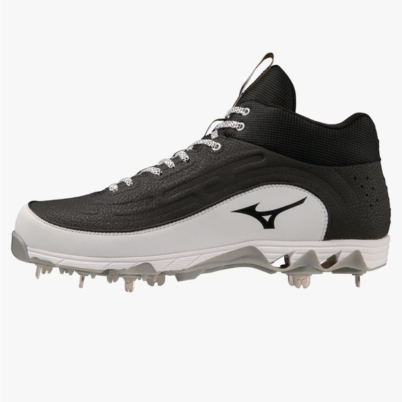 Mizuno Men's Ambition 3 Mid 9-Spike Baseball Cleats size 15 men’s new black - Picture 2 of 8